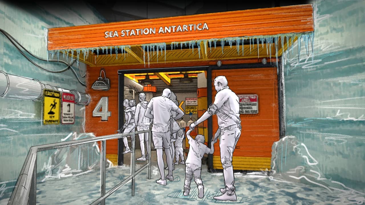 Penguin Trek queue